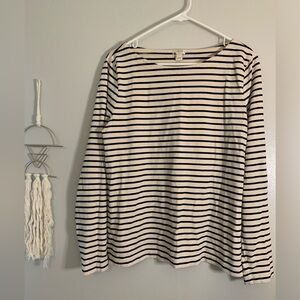 J. Crew long sleeve shirt black and cream size large